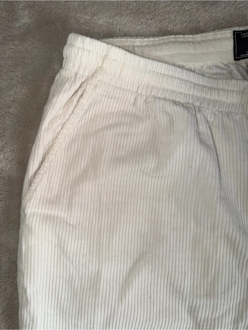 Todd Snyder Men’s Corduroy Weekend Drawstring Pants Size XL In Ivory
